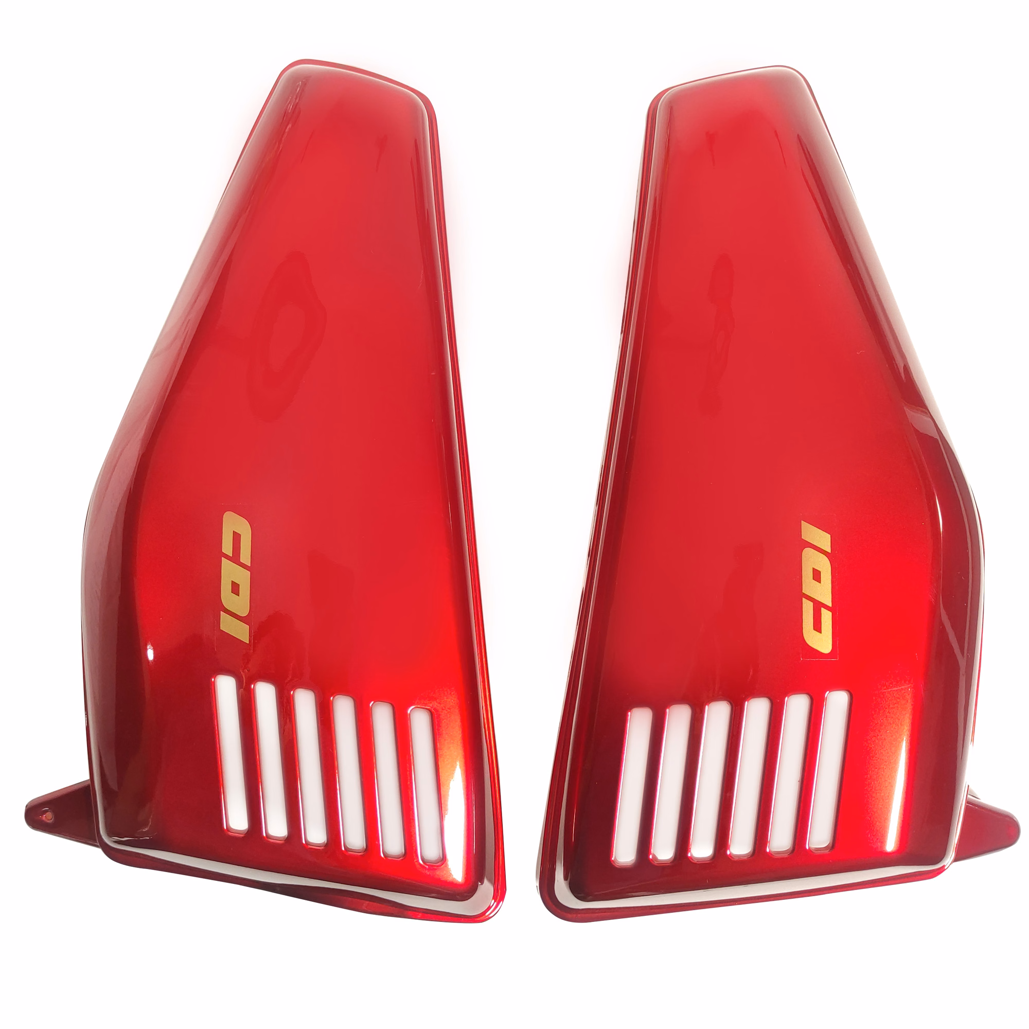 TAPAS LATERALES ROJAS P/ FT-125/ CG-125 (MOD. 05-07) (PAR)