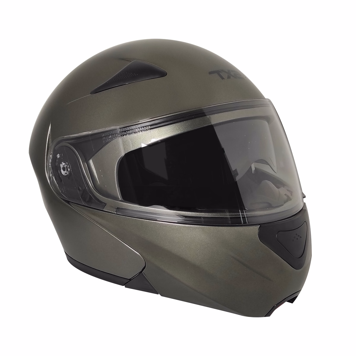CASCO TECHX2 FORCE TX-901 ABATIBLE TITANIUM C/ LENTE INTERNO TALLA: M (PRECIO POR PIEZA) (DE 1 A 5 PIEZAS) NORMA EUROPEA ECER22-05 Y NORMA AMERICANA DOT