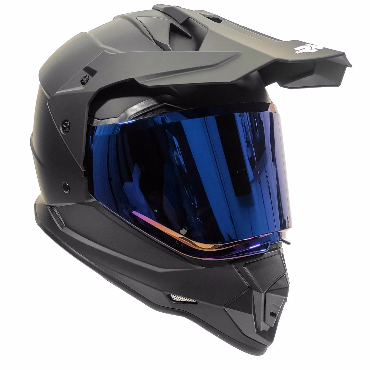 CASCO RMM 129 CROSS NEGRO MATE CON LENTE INTERNO Y MICA TORNASOL TALLA: M (PRECIO POR PIEZA) (DE 1 A 5 PIEZAS) NORMA AMERICANA DOT