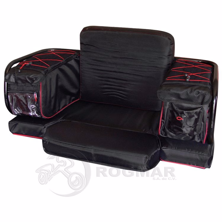 RESPALDO P/ CUATRIMOTO C/ MALETAS LATERALES NEGRO UNIVERSAL (96CM)