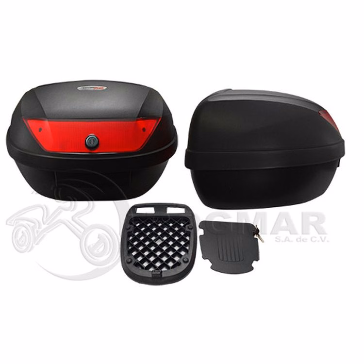 CAJUELA TECHX2 888 NEGRA C/ REFLEJANTE ROJO 51LTS