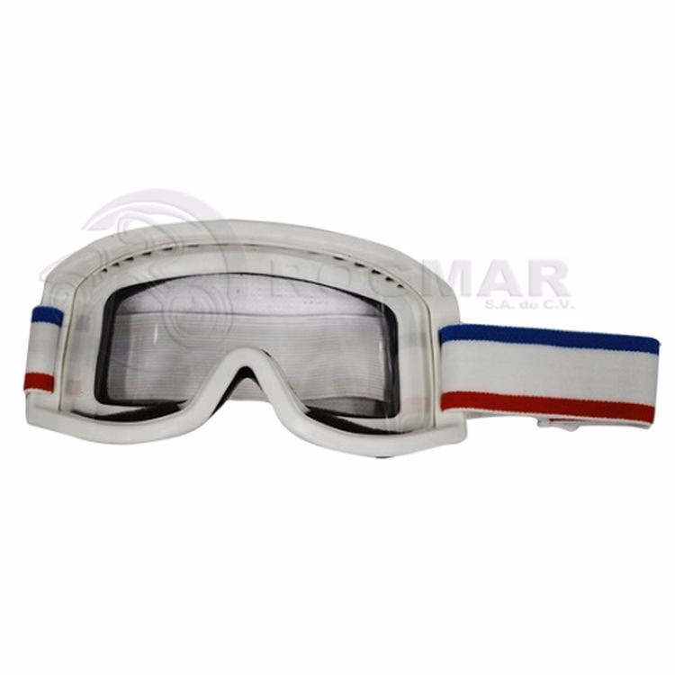 GAFAS PROTECTORAS PARA MOTOCICLISTA (GOGGLE) CROSS GRANDE BLANCO TWN
