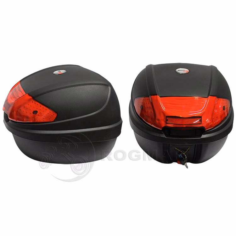 CAJUELA TECHX2 830 NEGRA C/ REFLEJANTE ROJO 29L