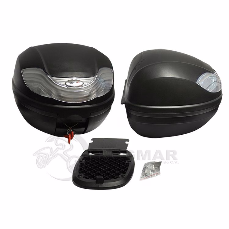 CAJUELA TECHX2 815 NEGRA C/ REFLEJANTE BLANCO 32L