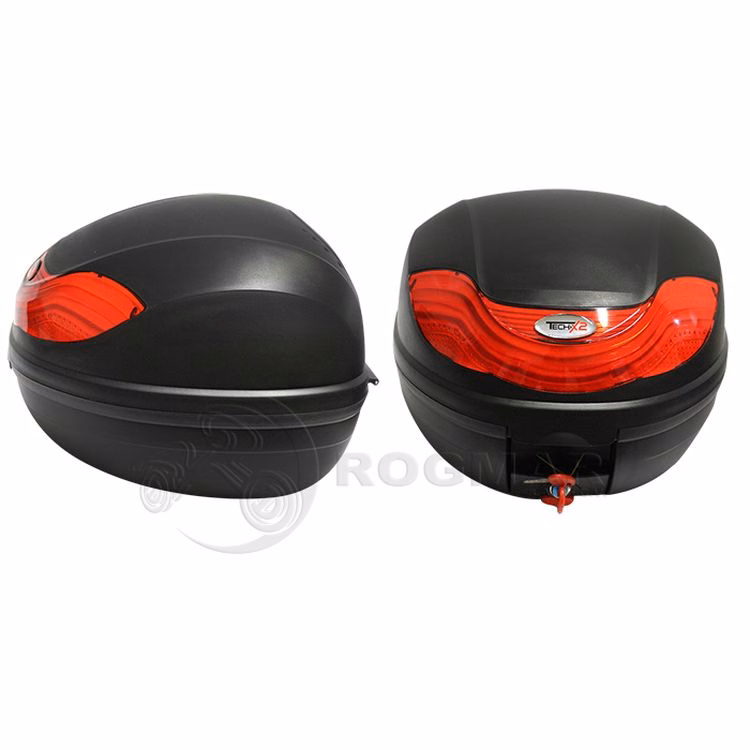 CAJUELA TECHX2 815 NEGRA C/ REFLEJANTE ROJO 32L