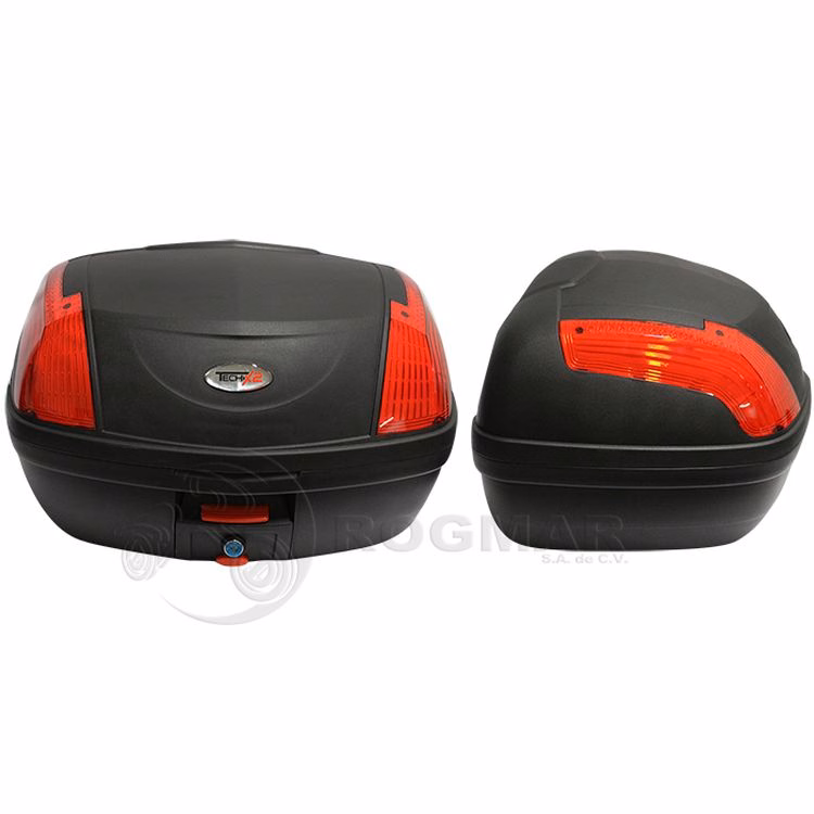 CAJUELA TECHX2 889 NEGRA C/ REFLEJANTE ROJO 45L