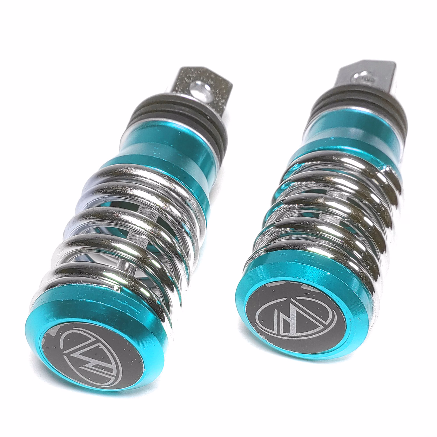 POSAPIES ALUMINIO AZUL TECHX2 UNIVERSALES (JUEGO)