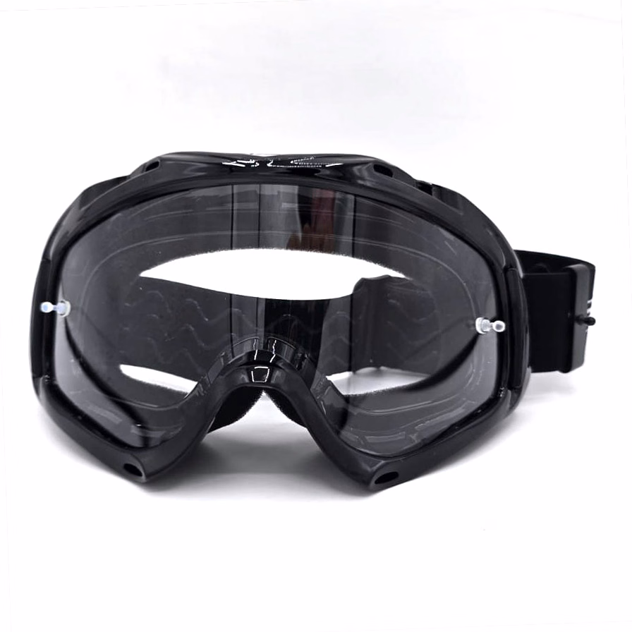 GAFAS PROTECTORAS PARA MOTOCICLISTA (GOGGLE) TECHX2 CROSS NEGROS C/ MICA TRANSPARENTE SG652