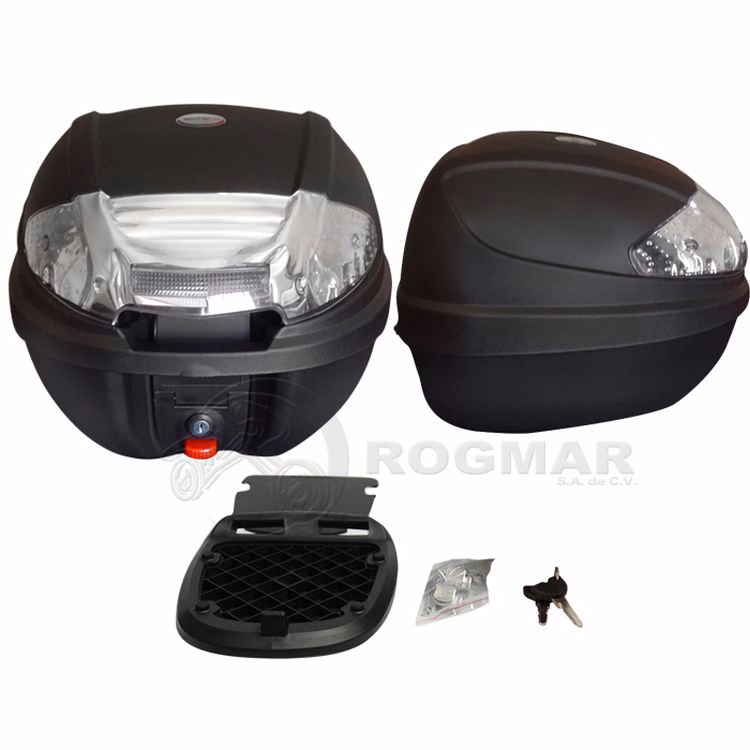 CAJUELA TECHX2 830 NEGRA C/ REFLEJANTE BLANCO 29L