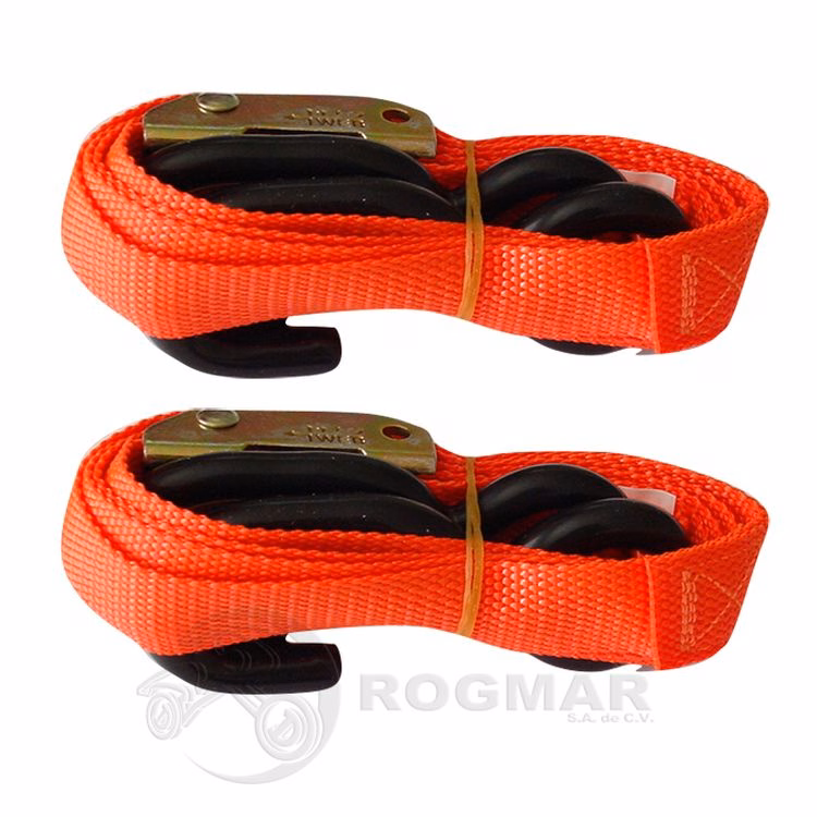 TIE-DOWN NARANJA FLUORESCENTE (JUEGO) TWN (1.8MTS X 2.54CM)