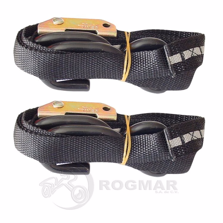 TIE-DOWN NEGRO C/ LINEA REFLEJANTE (JUEGO) TWN (1.8MTS X 2.54CM)