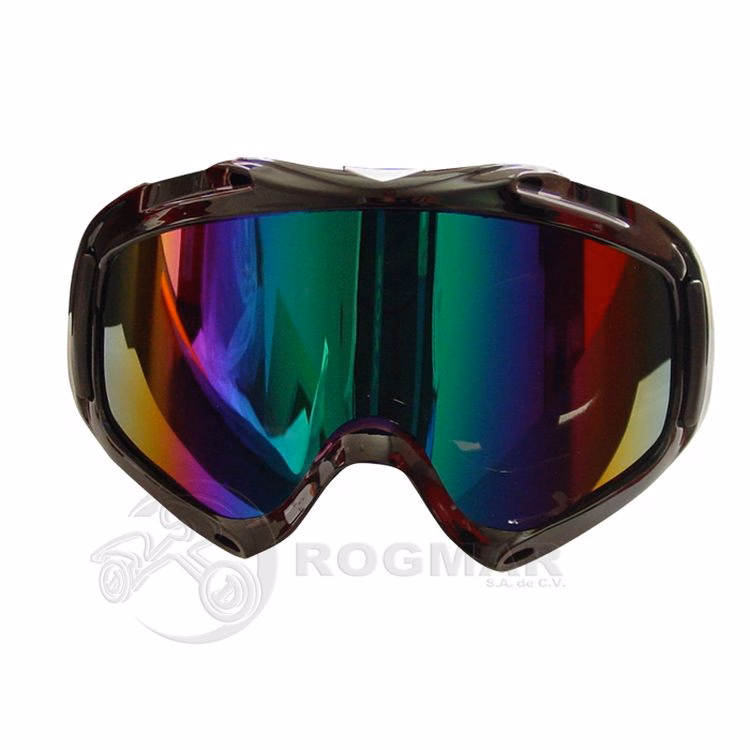 GAFAS PROTECTORAS PARA MOTOCICLISTA (GOGGLE) TECHX2 NEGRO C/ MICA TORNASOL SG652