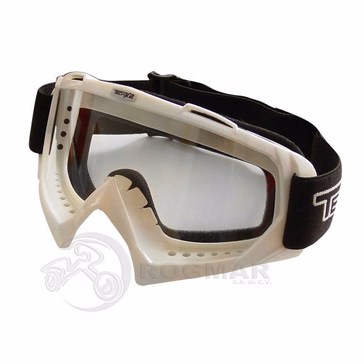 GAFAS PROTECTORAS PARA MOTOCICLISTA TECHX2 BLANCO C/ MICA TRANSPARENTE SG634