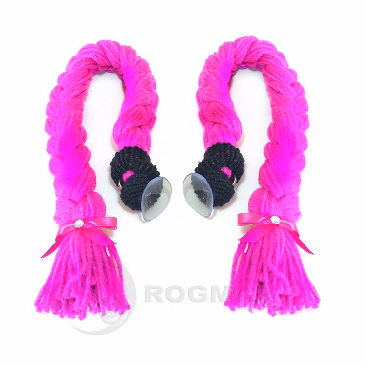 TRENZA PARA CASCO ROSA (PAR)