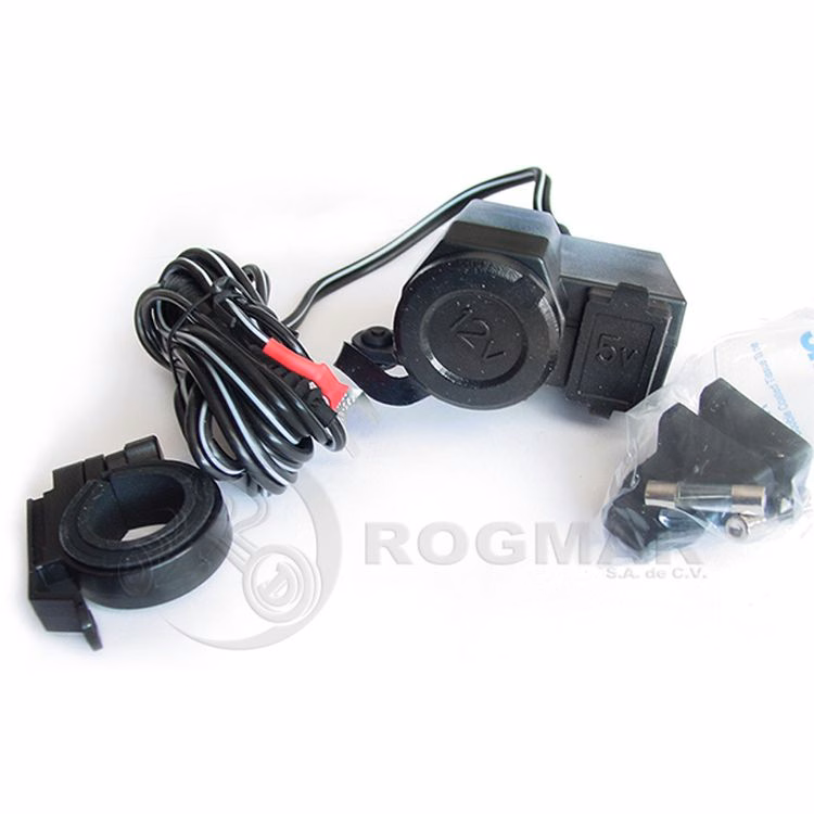 CARGADOR DE CORRIENTE TIPO CIGARRO Y USB 12V-24V + 4V, USB 5V+0.24V 1A OR 2.1A UNIVERSAL