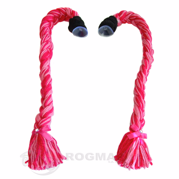 TRENZA PARA CASCO ROSA/FUCSIA (PAR)