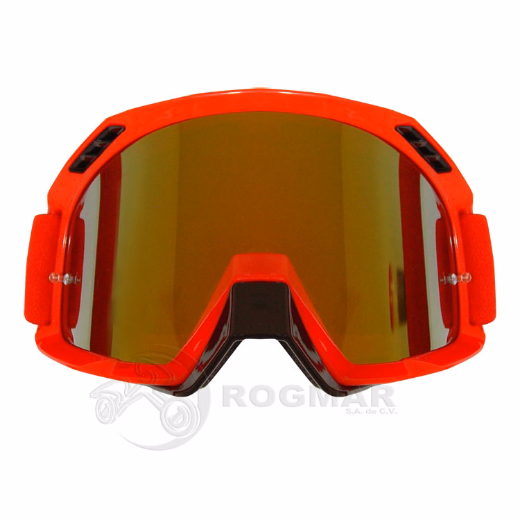 GAFAS PROTECTORAS PARA MOTOCICLISTA (GOGGLE) TECHX2 ROJO C/ MICA TORNASOL SG10