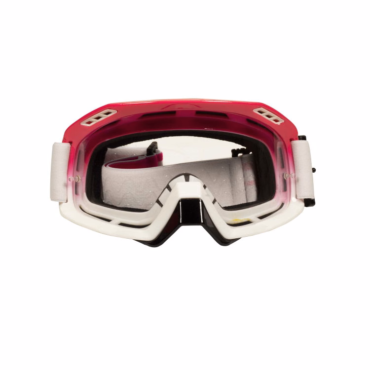 GAFAS PROTECTORAS PARA MOTOCICLISTA (GOGGLE) TECHX2 ROSA/BLANCO C/ MICA TRANSPARENTE CG10