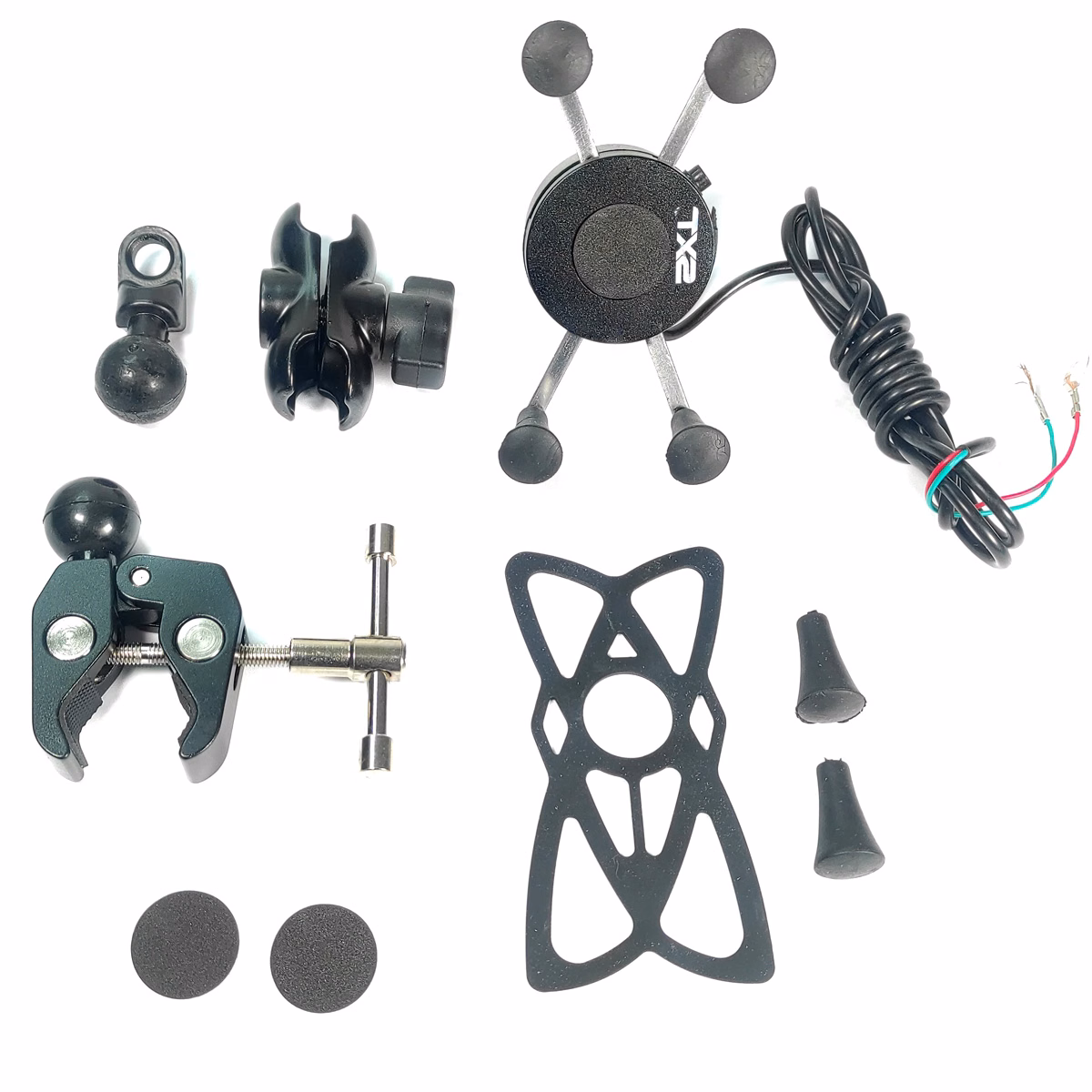 CARGADOR PARA CELULAR TECHX2 CON SOPORTE NEGRO SCG-08 VOLTAJE DE ENTRADA: 12-24V, VOLTAJE DE SALIDA: 5V 2.1A