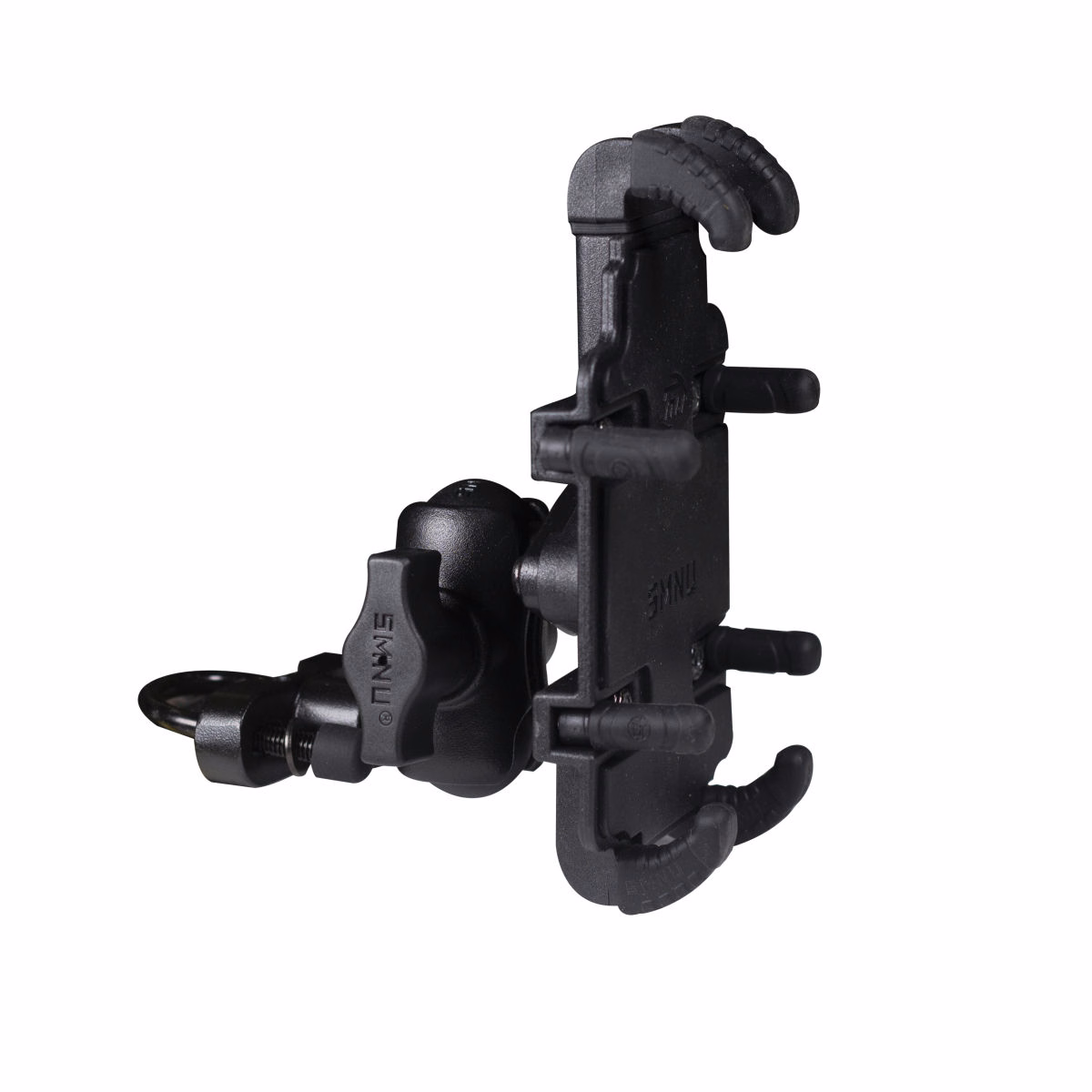 SOPORTE PARA CELULAR BASE TIPO RAM 360° DE 12.7CM A 16.51CM (5 A 6.5 PULGADAS) NEGRO SG008-1