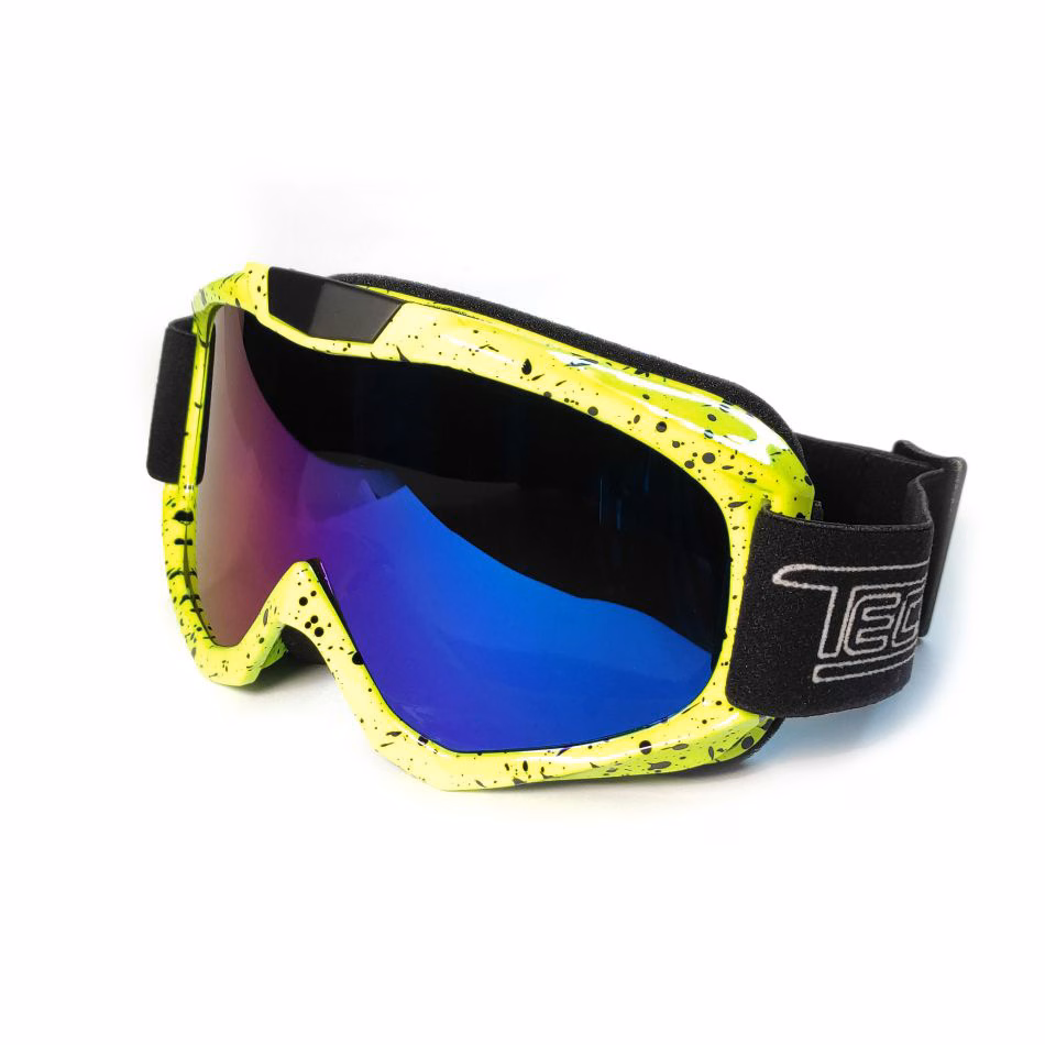 GAFAS PROTECTORAS PARA MOTOCICLISTA (GOGGLE) TECHX2 AMARILLO/NEGRO MICA AMARILLA POLARIZADA SG-15