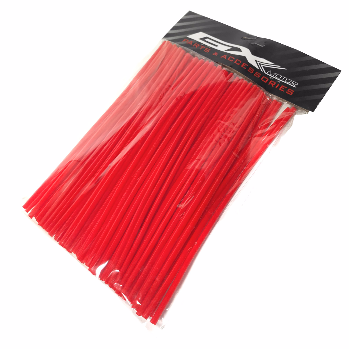 POPOTE ROJO CUBRE RAYOS MOTOCICLETA 260MM X 6MM (BOLSA C/ 72 PIEZAS)