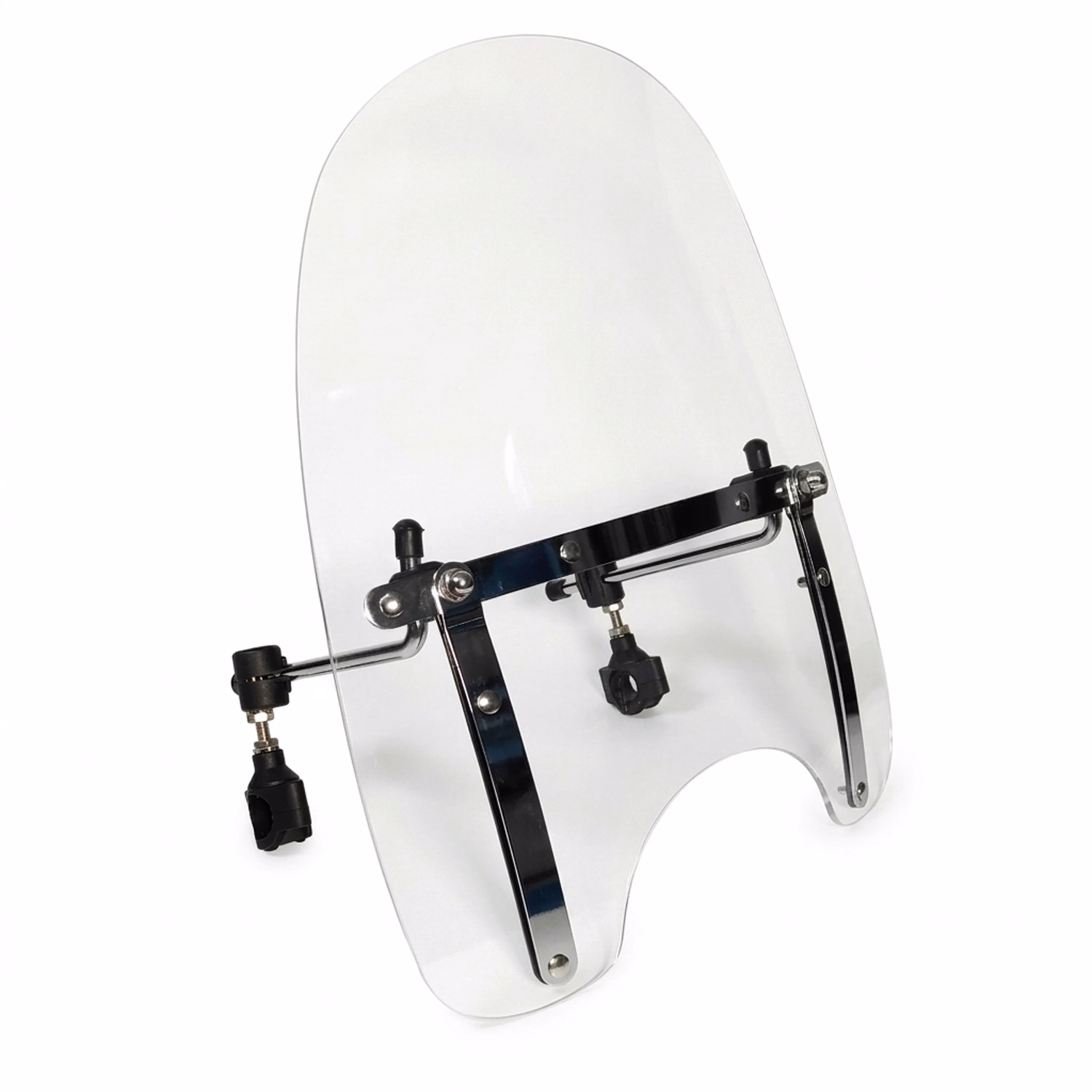 PARABRISAS TRANSPARENTE UNIVERSAL TIPO CHOPPER (45CMX38.5CM)
