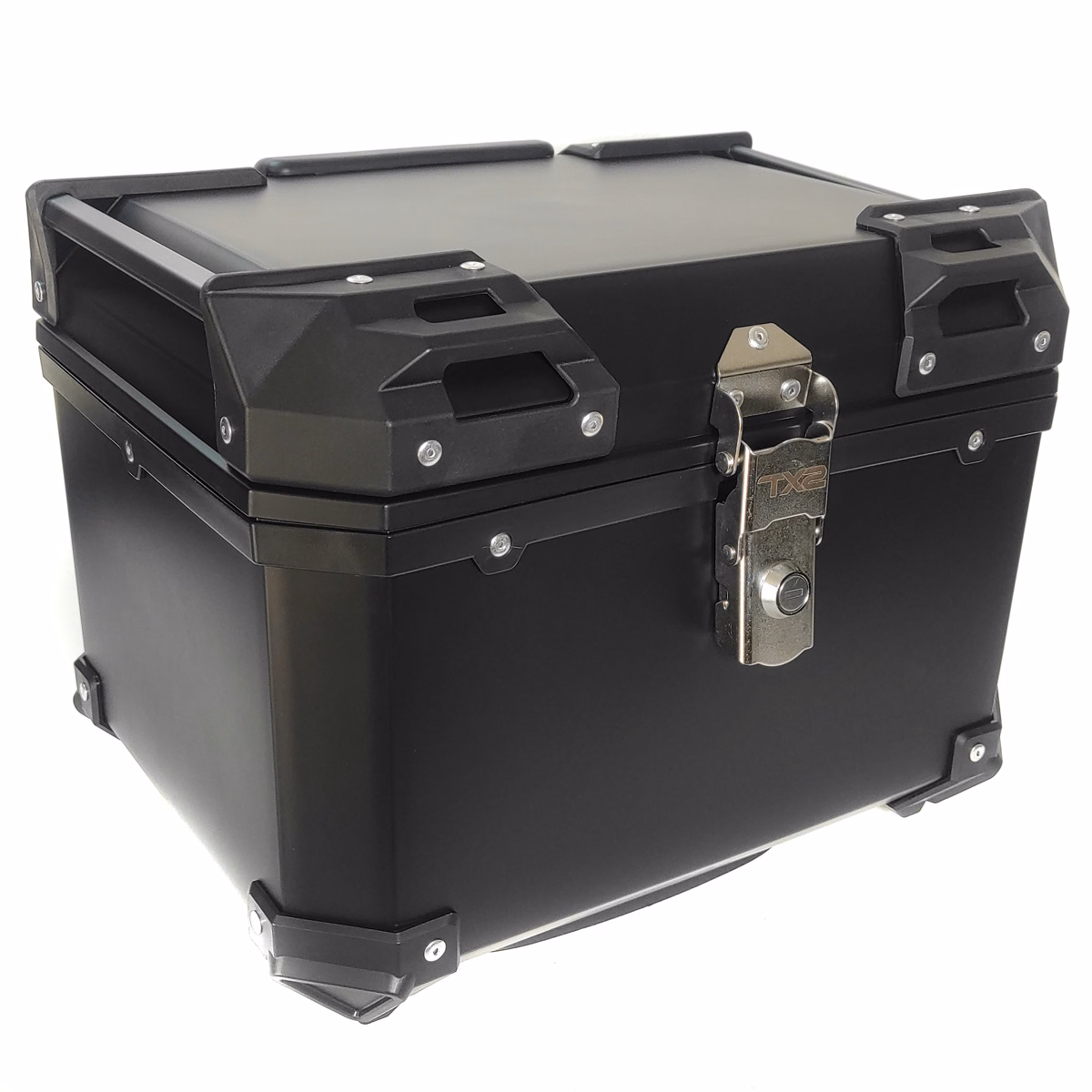 CAJUELA CUADRADA 45L PLASTICO TECHX2 NEGRA C/ RESPALDO Y SEGURO ANTIROBO SG-530