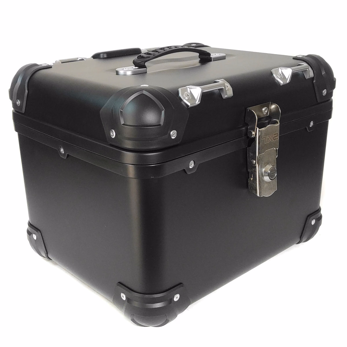 CAJUELA CUADRADA 45L PLASTICO TECHX2 NEGRA C/ RESPALDO Y SEGURO ANTIROBO SG-560