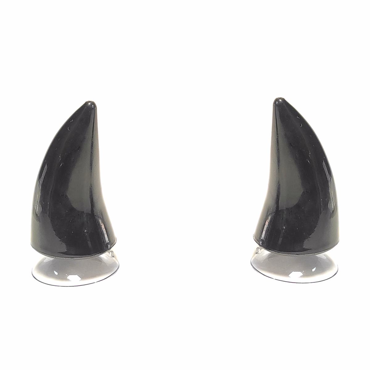 CUERNO LARGO PARA CASCO NEGRO (70MM) (PAR)