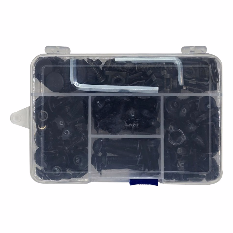 TORNILLOS UNIVERSALES NEGROS (JUEGO) (196 PIEZAS)