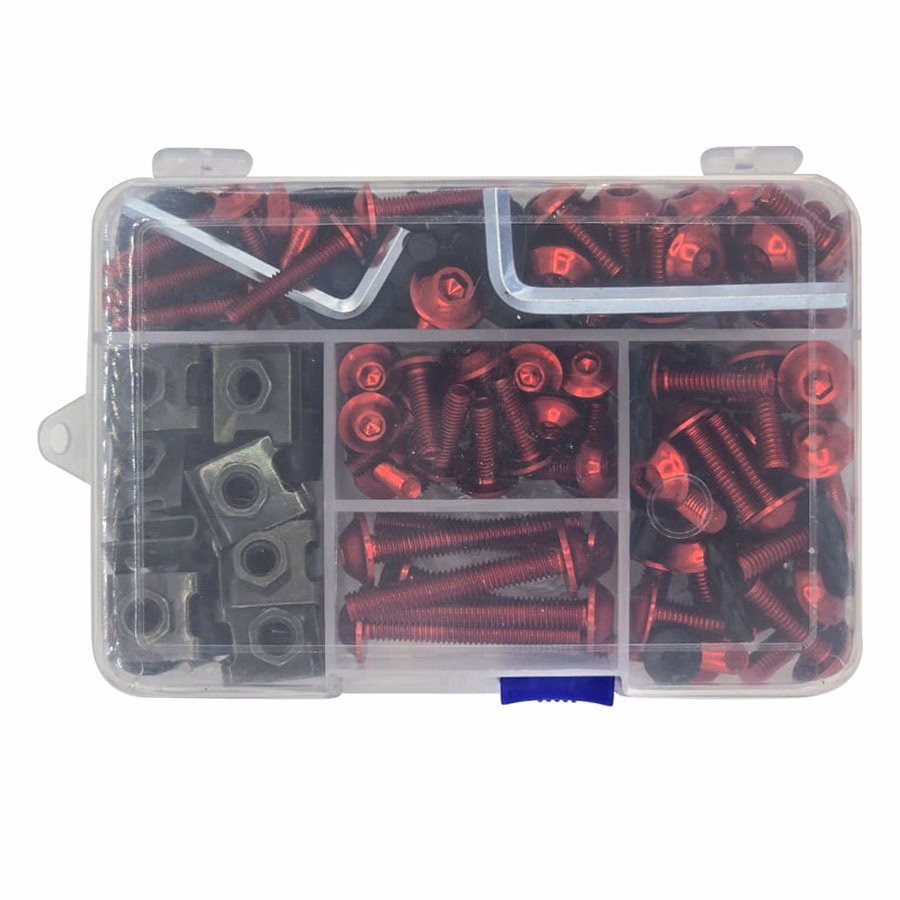 TORNILLOS UNIVERSALES ROJOS (JUEGO) (196 PIEZAS)