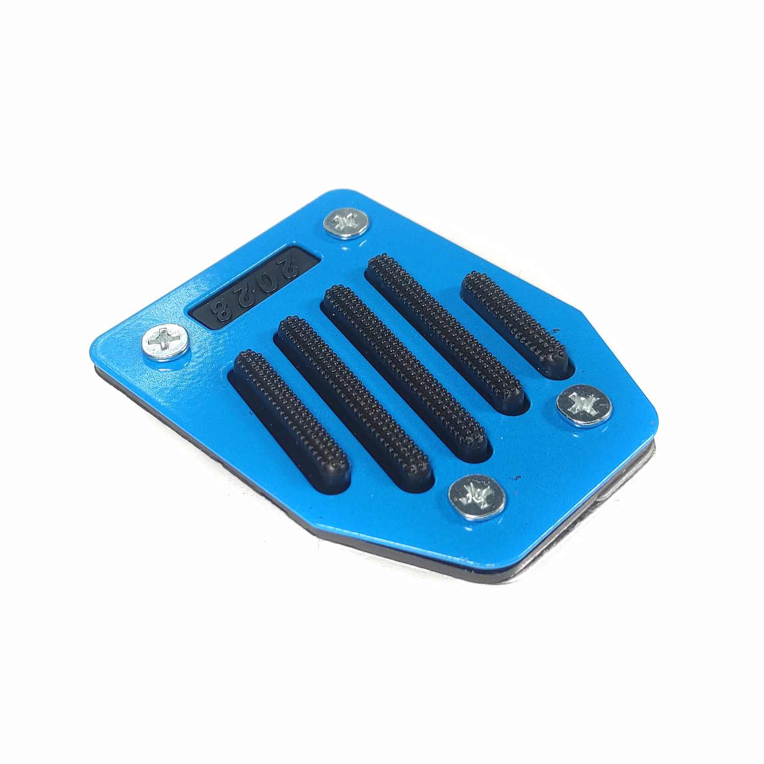 PLACA PEDAL FRENO ALUMINIO AZUL UNIVERSAL (PIEZA)