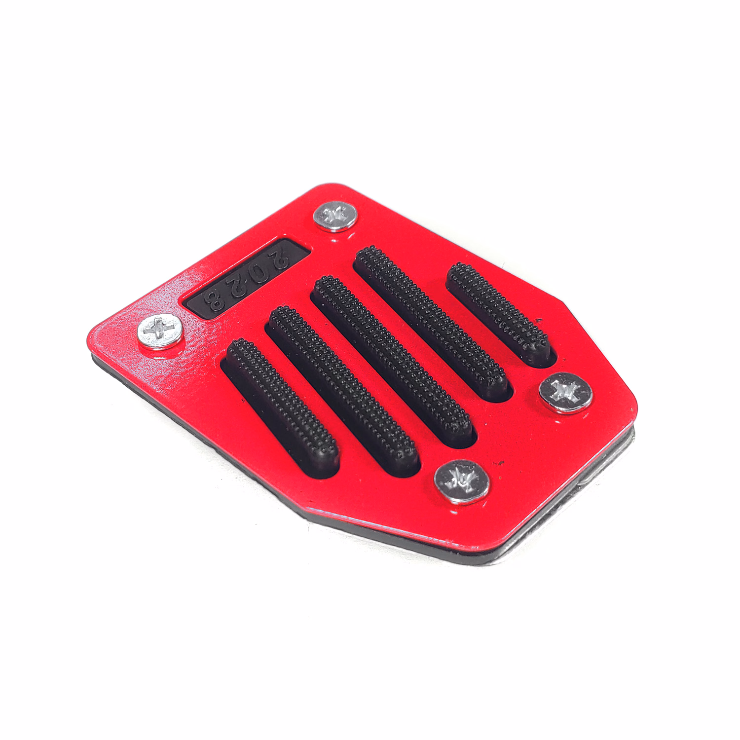 PLACA PEDAL FRENO ALUMINIO ROJA UNIVERSAL (PIEZA)