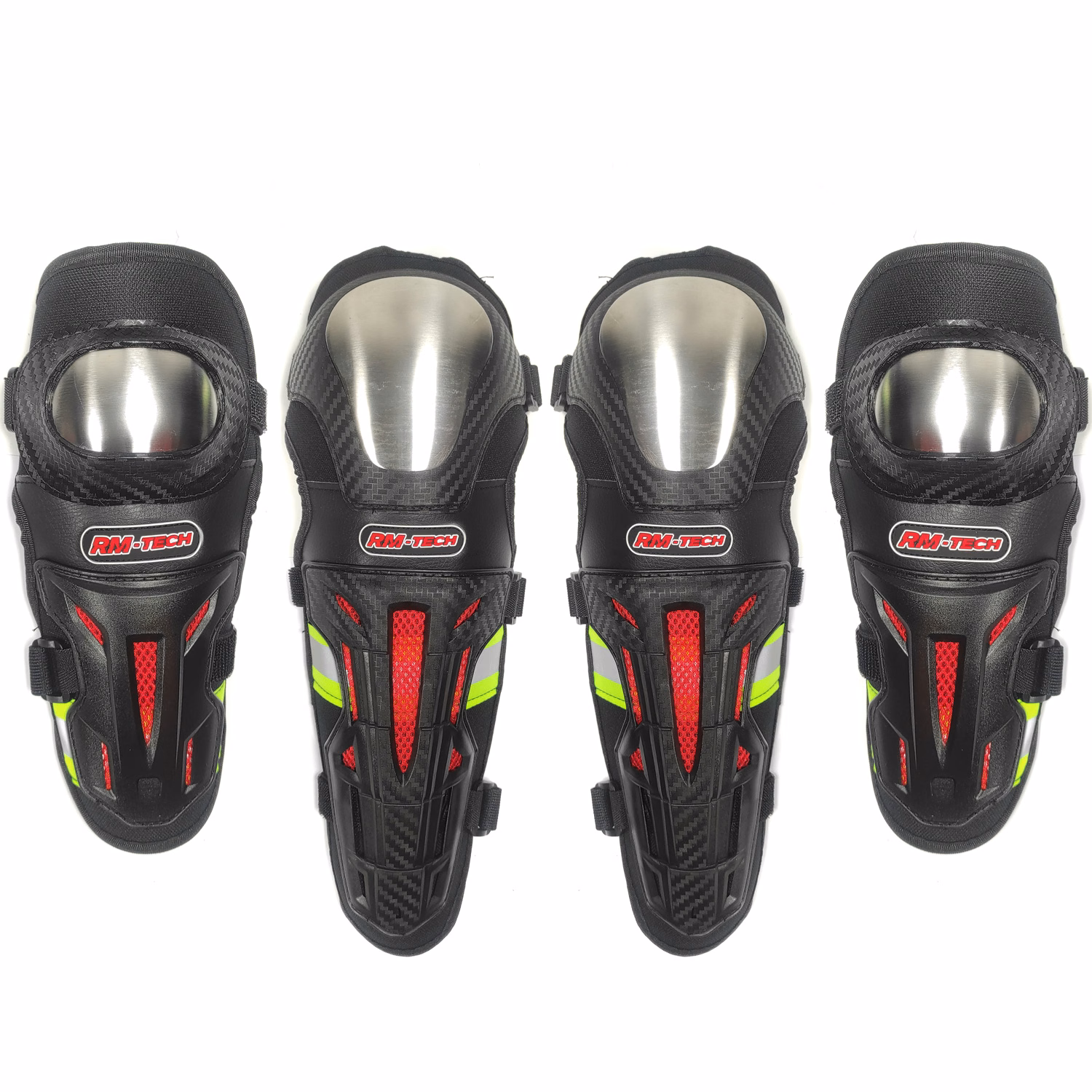 PROTECTORES DE PIERNAS Y CODOS PLASTICO RMTECH NEGROS K18H18 (JUEGO)
