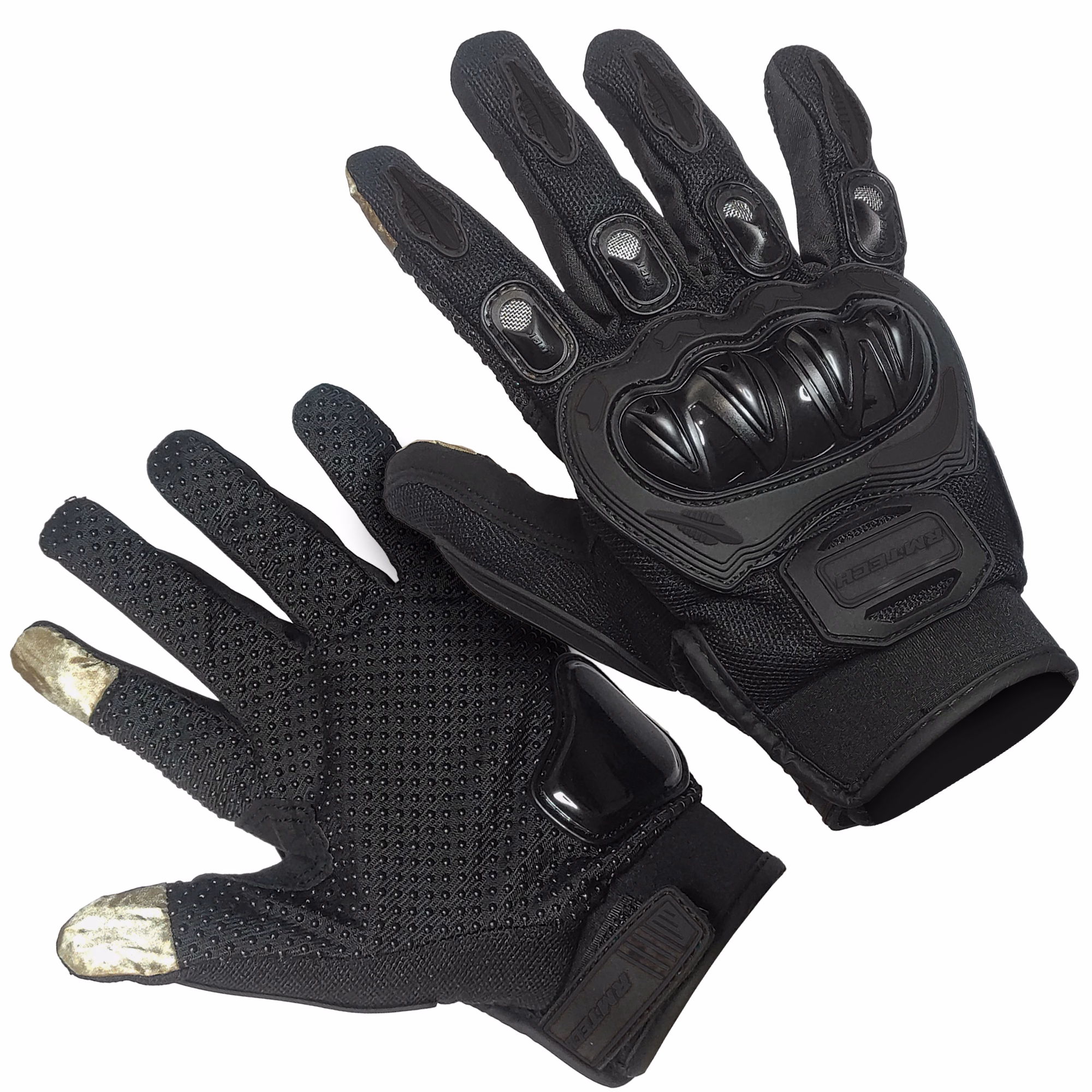 GUANTE RMTECH NEGROS MX666 (CON TOUCH Y WIPER) TALLA: M (PAR)
