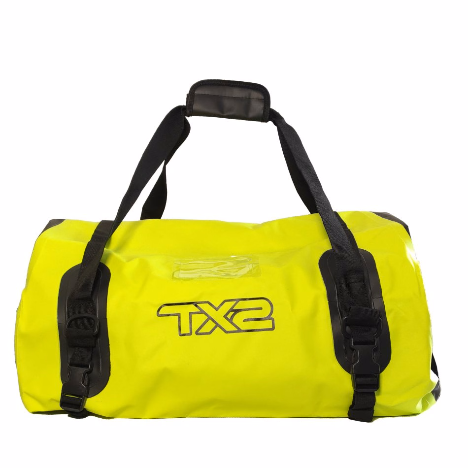 MALETA IMPERMEABLE TECHX2 MOD. DR42 AMARILLO FLUORESCENTE/NEGRO 60L (VALVULA DE VENTILACION)