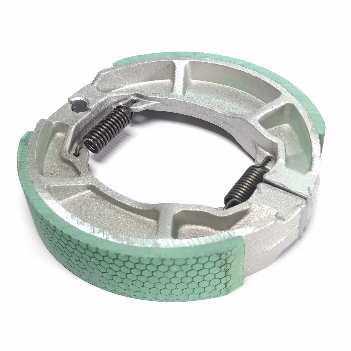 BALATAS TRASERA C/ RESORTES P/ GL-150 CARGO/ TOOL-125 PASTA VERDE (JUEGO)