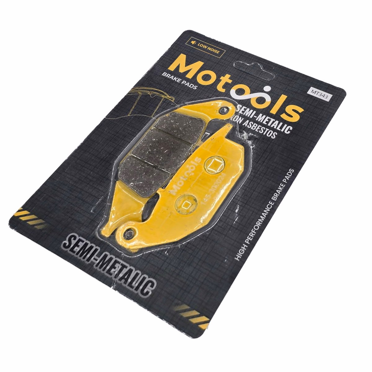 BALATAS DISCO TRASERAS MOTOOLS (343) P/ YZF R15 10-16, P/ YBR-125E DEL., P/ CBR-125 '04-'13 DEL., P/ TRICITY 150, P/ CB350 SCRAMBLER '24-'25, P/ HUNK 150 '14-'17, P/ PAPIO 125 '24-'25 (JUEGO)