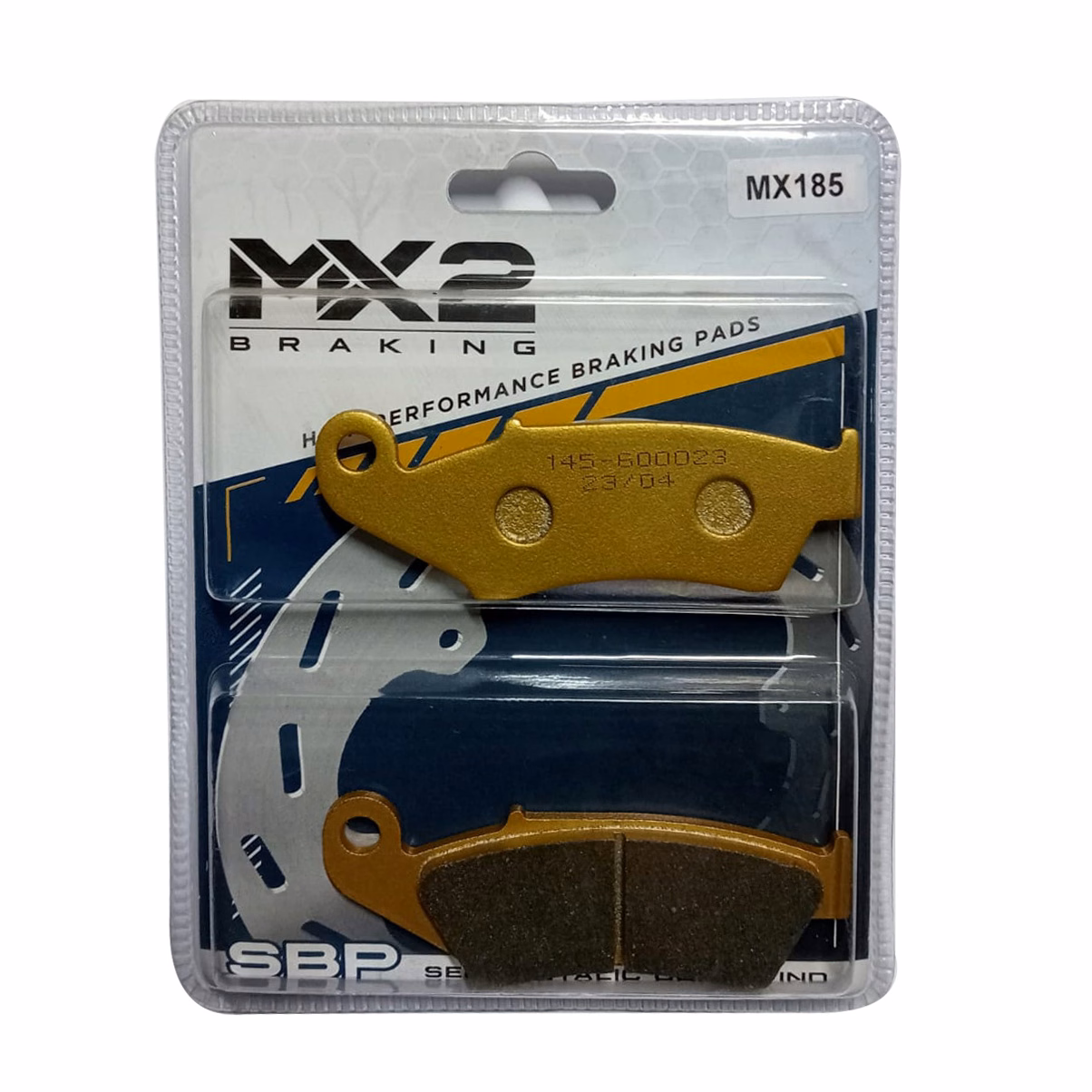 BALATAS DISCO MX2 MX-F050 SBP (185) P/ CR-125R '07, P/ CRF-230F '03-'04, P/ XR-250L '93-'96