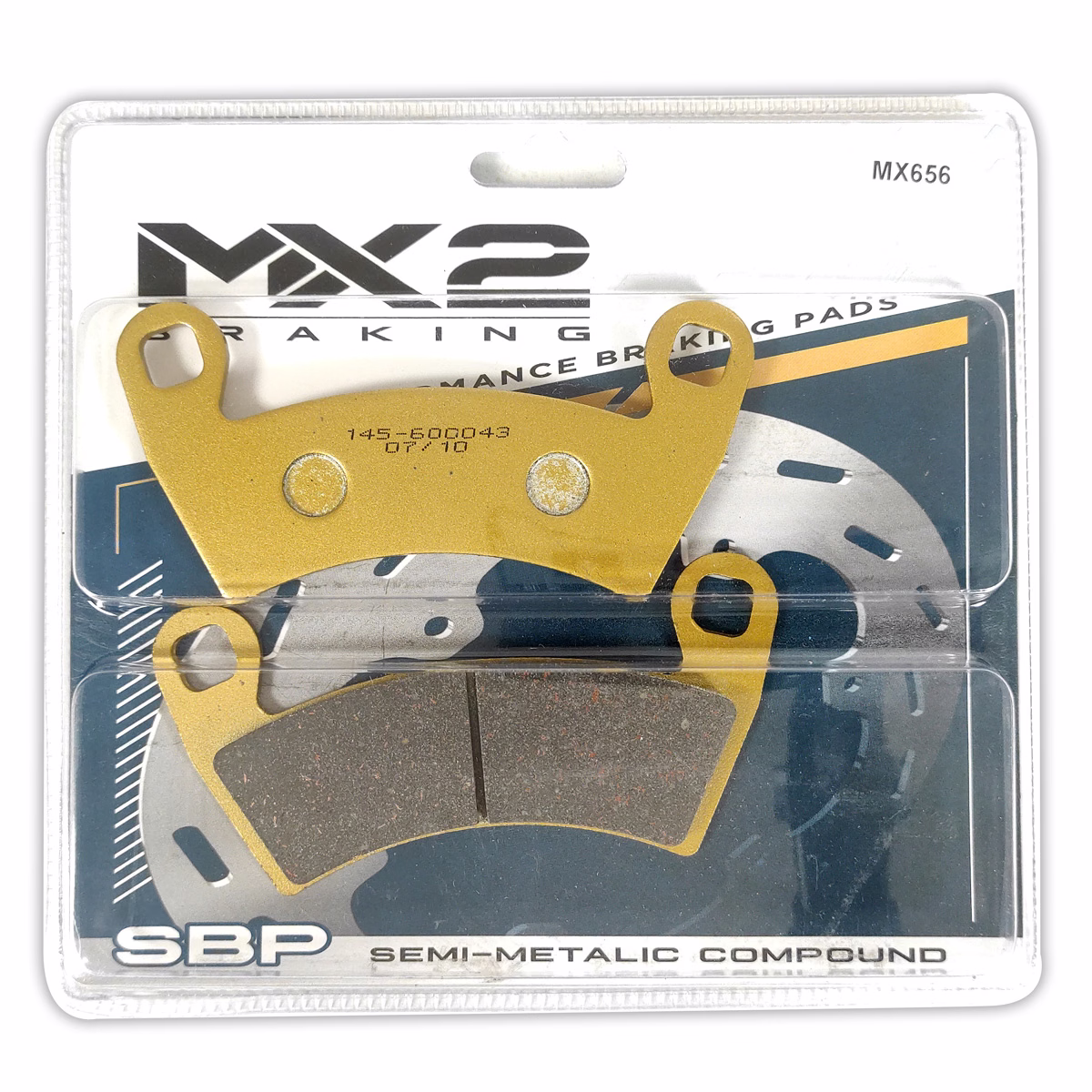 BALATAS DISCO MX2 MX-F159 SBP (656) P/ RZR 900  '15-'18, P/ RZR XP PRO TURBO TRAS. '20-'22, P/ RZR XP TURBO TRAS. '17-'20