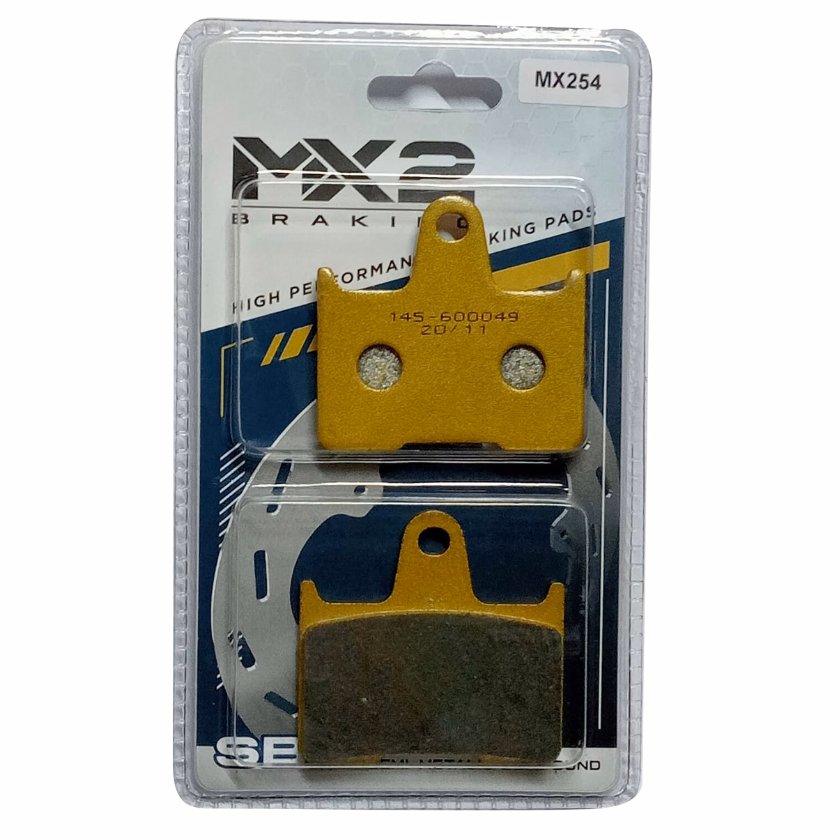 BALATAS DISCO MX2 MX-F174 SBP (254) P/ GSXR-1000 '01-'06 TRAS.