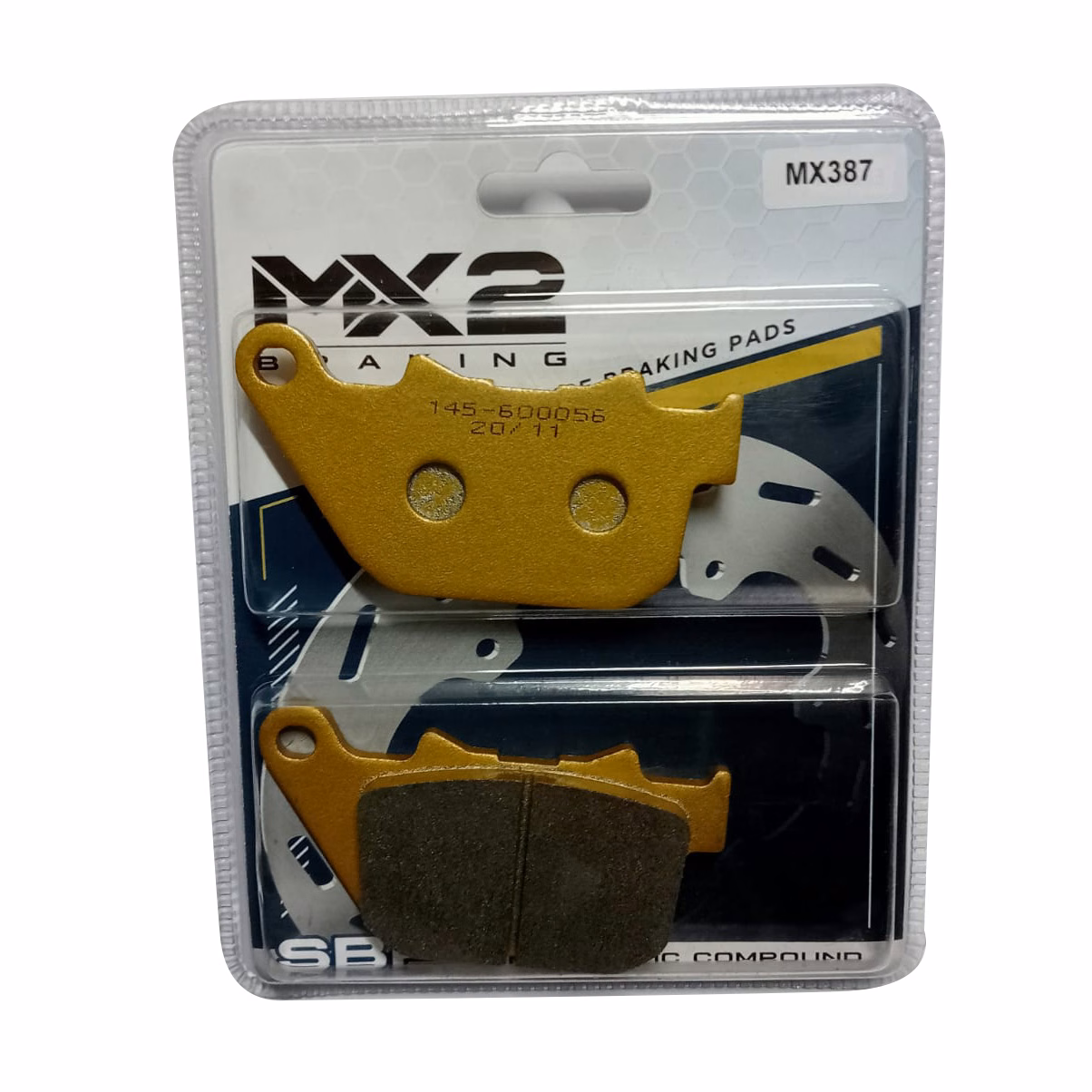 BALATAS DISCO MX2 MX-F084 SBP (387) P/ XL-883 '07, P/ XL-1200R '04-'07, P/ XL-1200C '04-'07 TRAS.