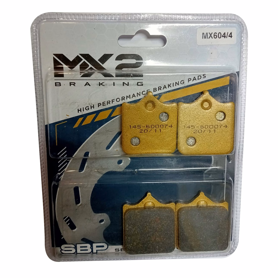 BALATAS DISCO MX2 MX-F104 SBP (604/4) P/ S1000 RR DEL. '10-'17, P/ S1000R '14 NAKED
