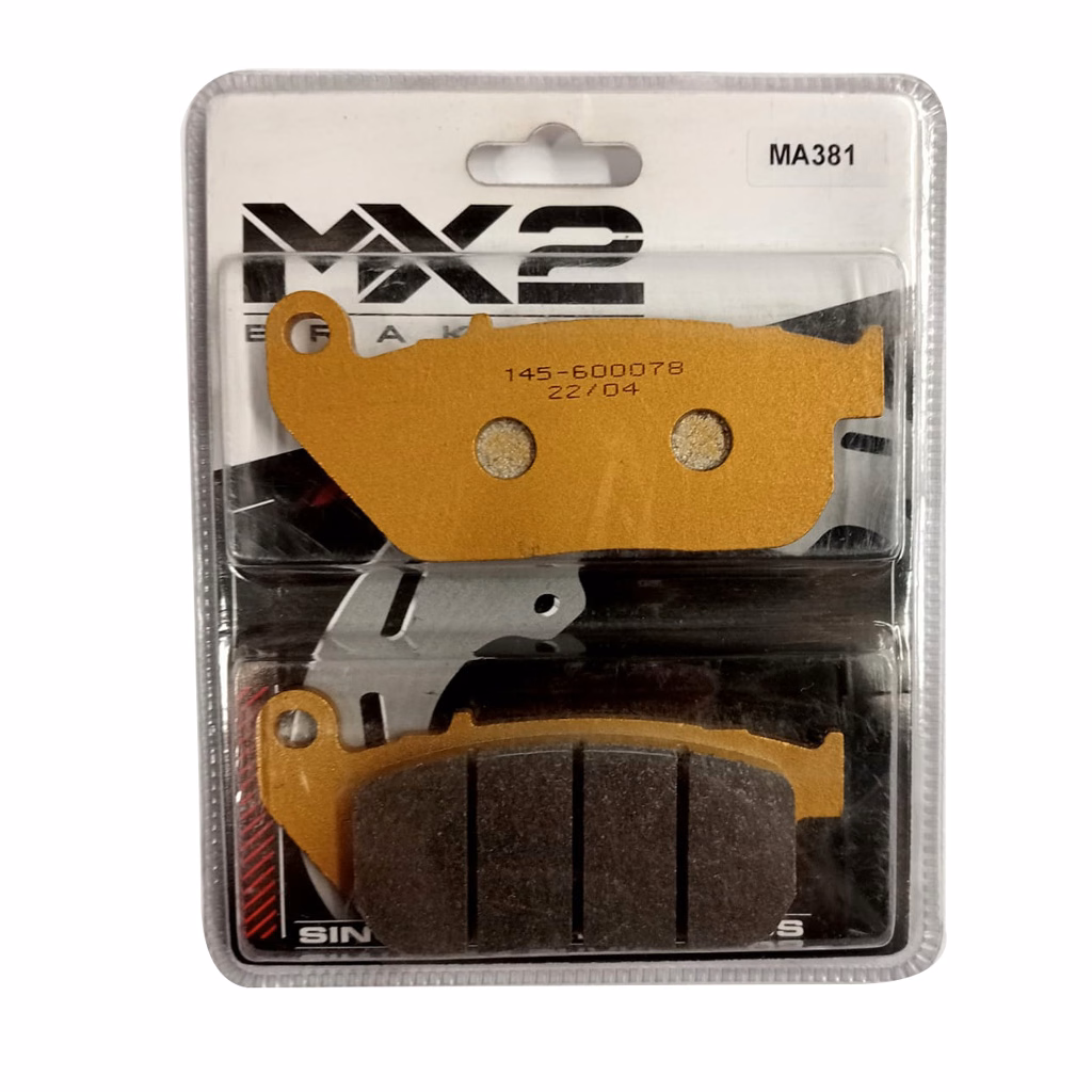 BALATAS DISCO MX2 MX-F083 SBP (381) P/ XL-883 '04-'07, P/ XL-1200R '04-'07, P/ XL-1200C '04-'07 DEL.