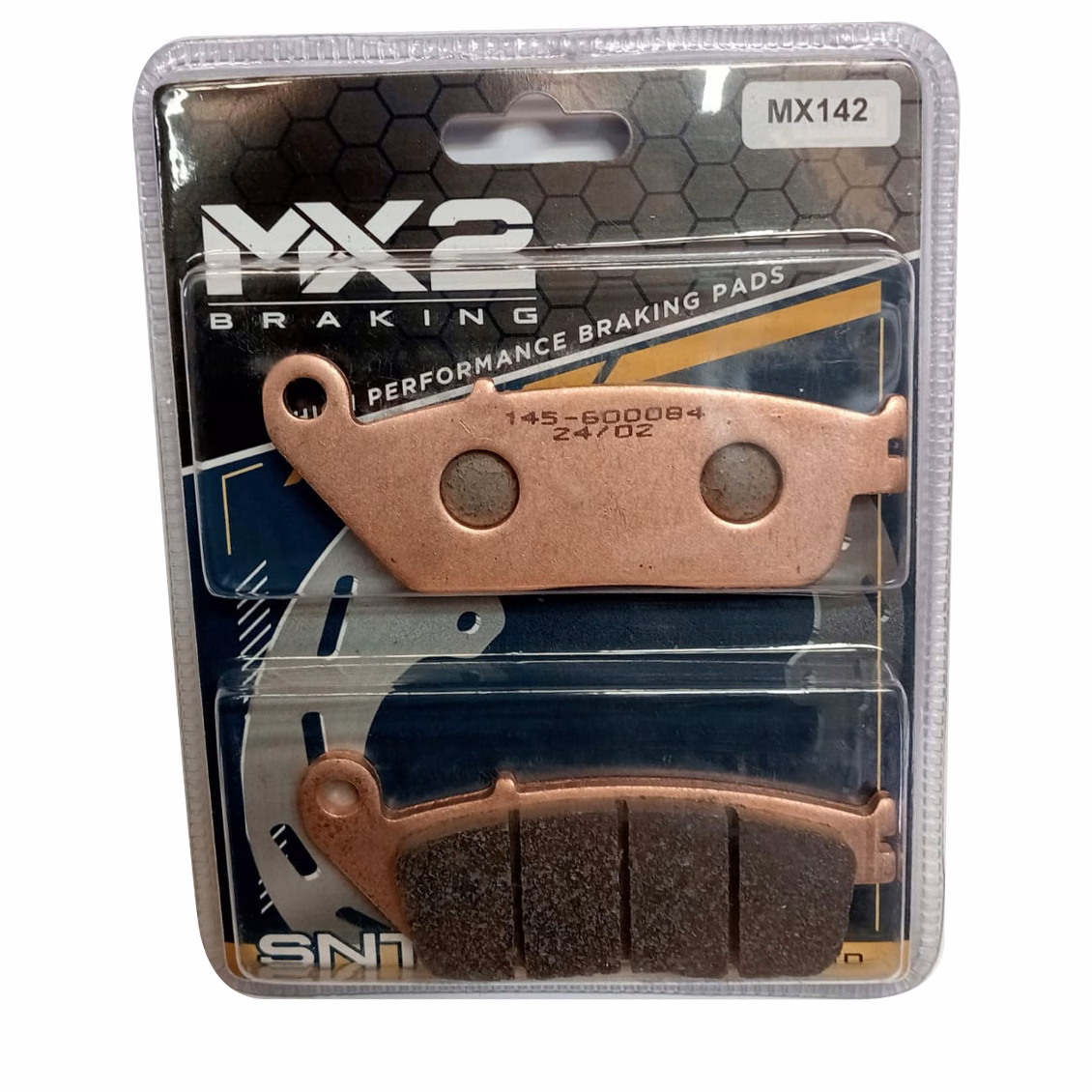BALATAS DISCO MX2 MX-F123 SNT (142) P/ CBR-600 F3 '95-'98, P/ CB-600 '00-'04