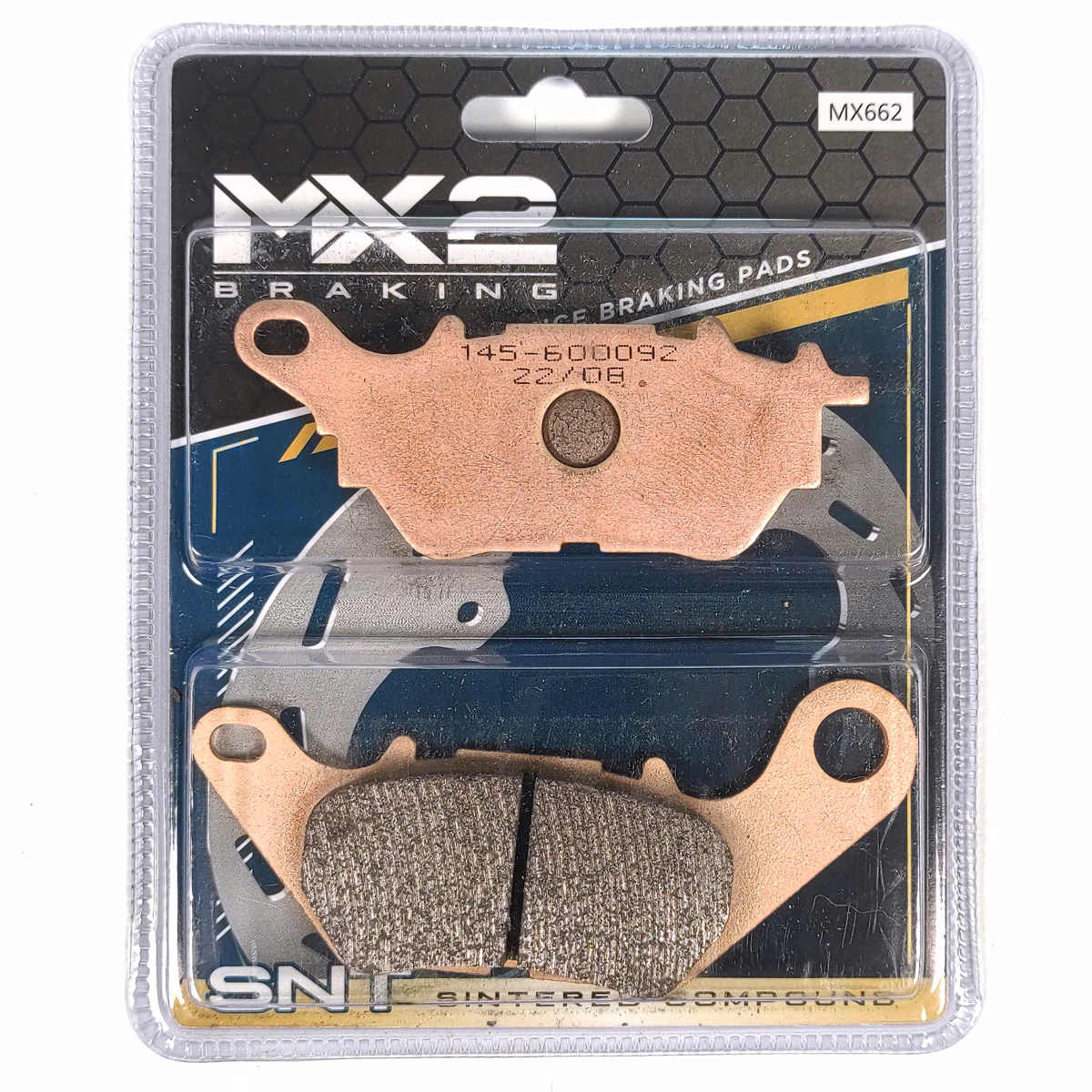 BALATAS DISCO MX2 MX-F218 SNT (662)P/ R3 '15-'21 TRAS.