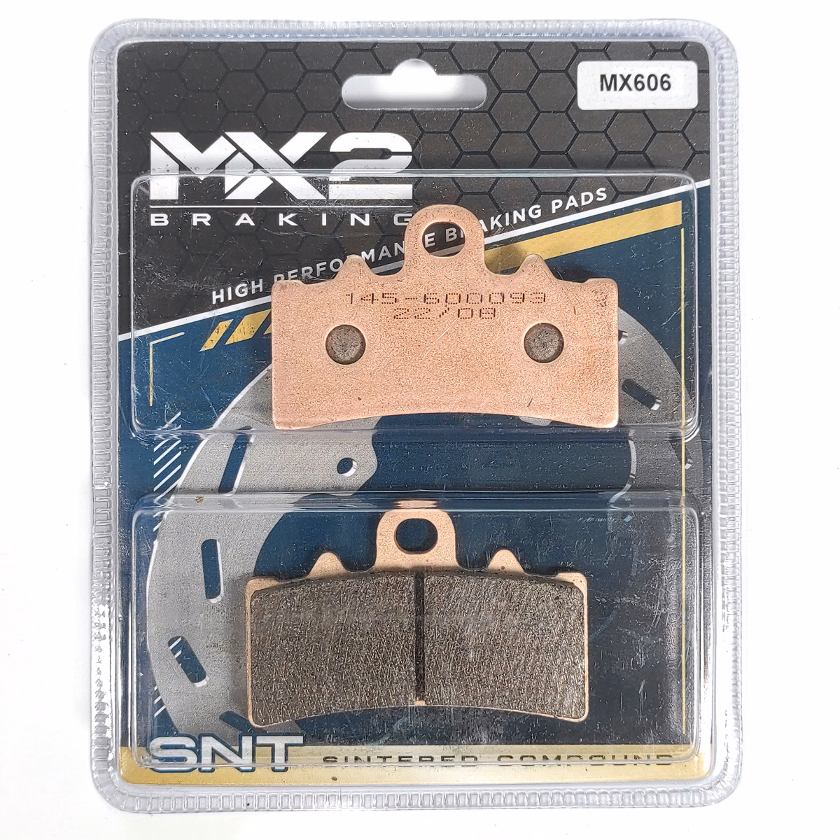 BALATAS DISCO MX2 MX-F228 SNT (606) P/ G 310R, P/ G 310GS '17-´22 DEL., P/ DUKE 390 '15-'22 DEL.