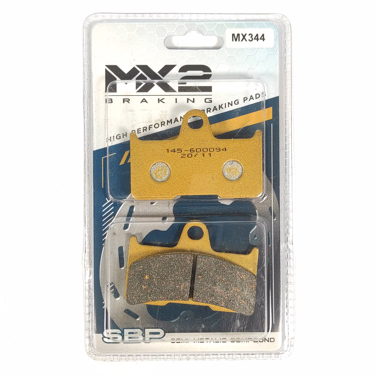 BALATAS DISCO MX2 MX-F156 SBP (344) P/ YFM 660 '02-'08 TRAS., P/ C-FORCE 400-500 '14-'16 TRAS.