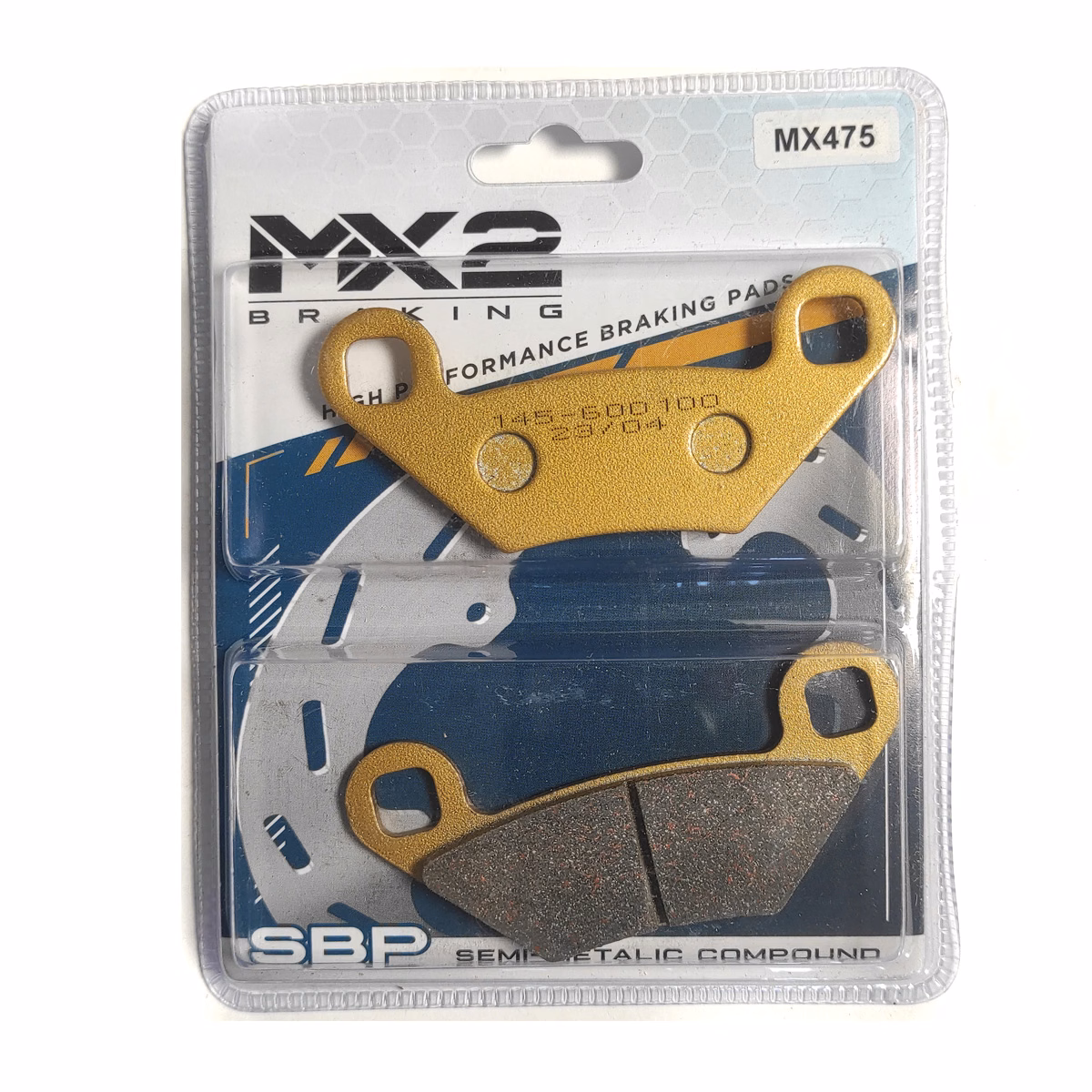 BALATAS DISCO MX2 MX-F163 SBP (475) P/ SPORTSMAN 500XP '09 DEL. TRAS, P/ SPORTSMAN XP EPS '09, P/ SPORTSMAN XP-850 '09
